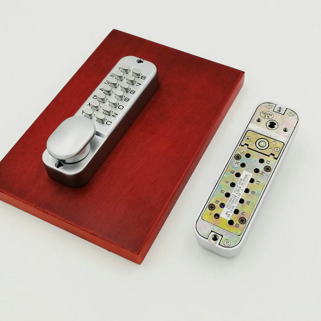 Double-sided Door Password Lock 3-7 Digit Setting Keyless Push Button Waterproof with Circular Handle 1.72mm Thickened Panel Double-sided Door Password Lock 3-7 Digit Setting Keyless Push Button Waterproof with Circular Handle 1.72mm Thickened Panel