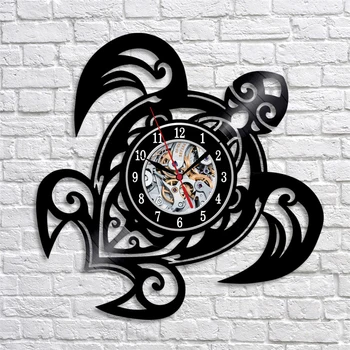 New Year Christmas Gift 12inch Turtle Modern Design Black Vinyl Record Wall Clock Hanging Watch
New Year Christmas Gift 12inch Turtle Modern Design Black Vinyl Record Wall Clock Hanging Watch