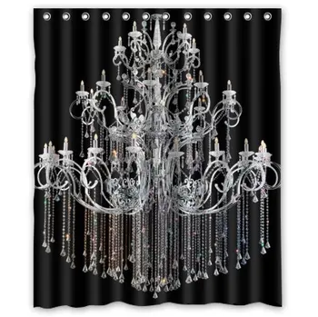 60"(w) x 72"(L) Custom classical Chandeliers black Bathroom Waterproof Polyester Fabric Shower Curtain
60"(w) x 72"(L) Custom classical Chandeliers black Bathroom Waterproof Polyester Fabric Shower Curtain