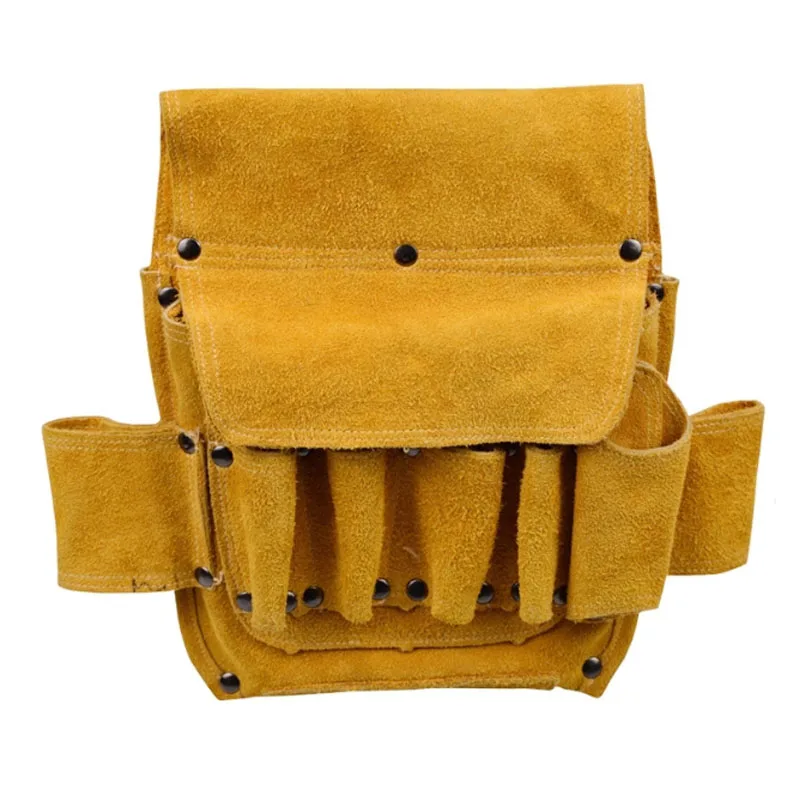 Cowhide Wear Resistant Electrician Tool Waist Bag Toolkit Hardware Screwdriver Electric Welding Tool Bags with Belt
Cowhide Wear Resistant Electrician Tool Waist Bag Toolkit Hardware Screwdriver Electric Welding Tool Bags with Belt