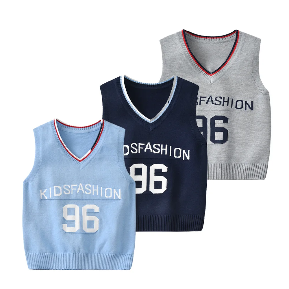 2019 Autumn And Winter New Boys Knitted Vest Children Sweater Waistcoats Kids Solid Color Casual Letter Clothes V-neck 2-7 Year
2019 Autumn And Winter New Boys Knitted Vest Children Sweater Waistcoats Kids Solid Color Casual Letter Clothes V-neck 2-7 Year