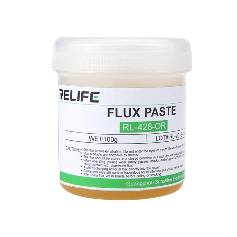 100g High Quality Solder Paste Flux RL-428-OR High Viscosity Imported Rosin Welding Flux for Phone BGA SMD PCB Reballing Tools
100g High Quality Solder Paste Flux RL-428-OR High Viscosity Imported Rosin Welding Flux for Phone BGA SMD PCB Reballing Tools