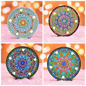 AZQSD DIY Diamond Painting Mandala Lamp Special Shaped Diamond Embroidery Flowers Home Decor Gift Craft Painting With LED Light
AZQSD DIY Diamond Painting Mandala Lamp Special Shaped Diamond Embroidery Flowers Home Decor Gift Craft Painting With LED Light