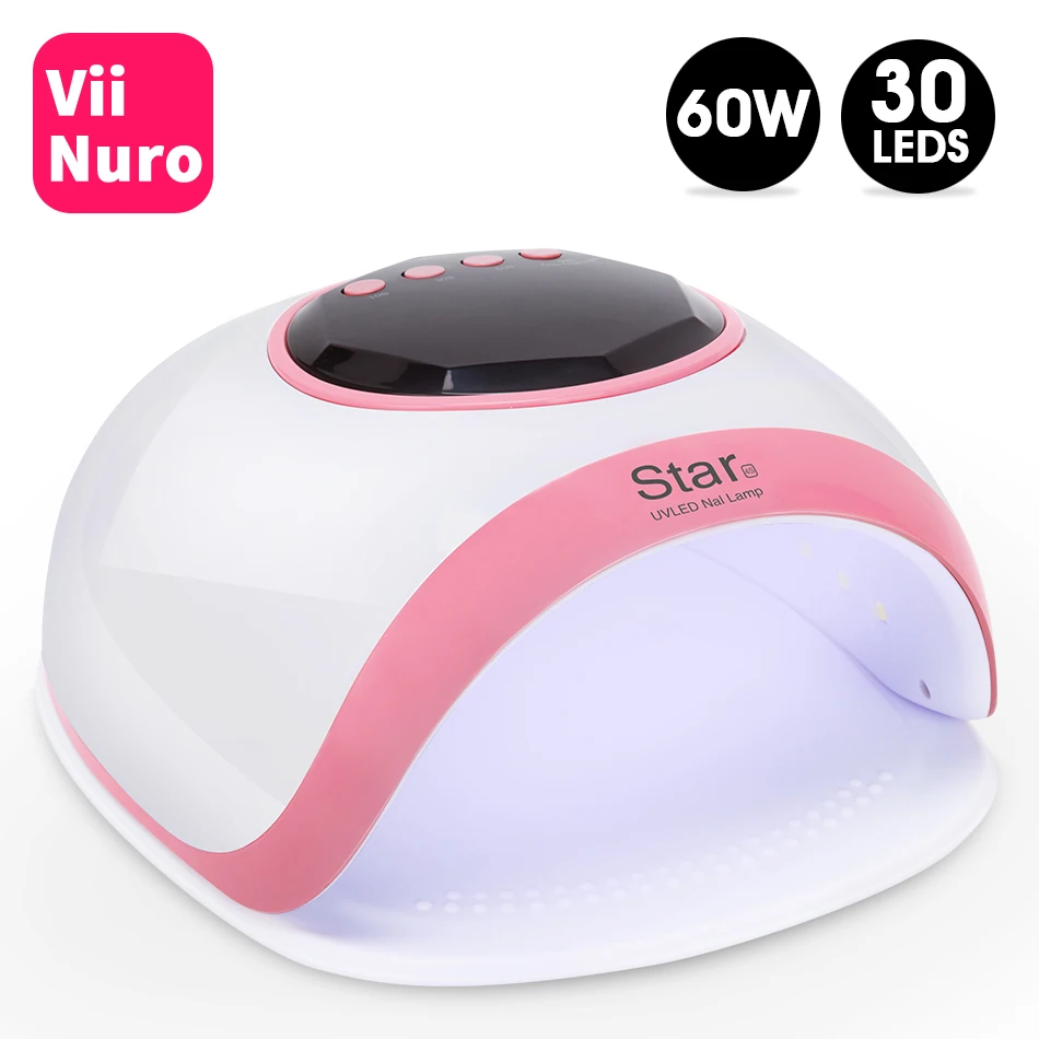 ViiNuro Star 4S 60W High Power LED UV Lamp For Curing UV Gel Nail Lamp For Nail Art Drying Gel Polish With Sensor LCD Display
ViiNuro Star 4S 60W High Power LED UV Lamp For Curing UV Gel Nail Lamp For Nail Art Drying Gel Polish With Sensor LCD Display