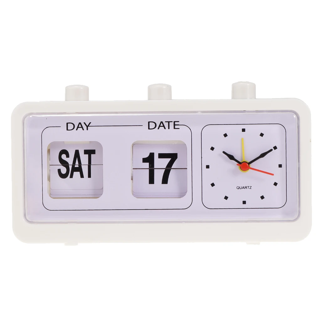 1 Piece Retro Flip Clock Digtal Flip Day Date Time Display Clock 2 Colors Optional 1 Piece Retro Flip Clock Digtal Flip Day Date Time Display Clock 2 Colors Optional
