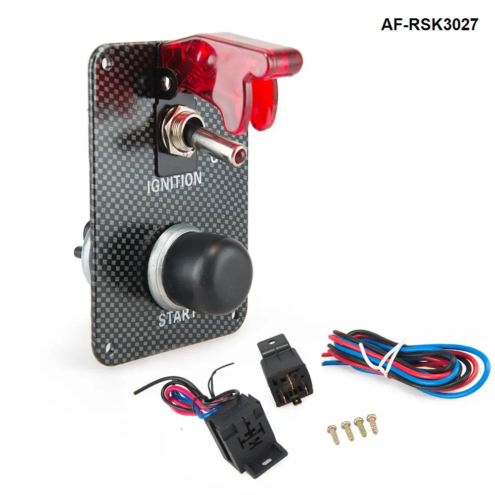 Carbon Fiber Race Car Ignition Accessory Engine Start Push Button Switch Panel AF-RSK3027
Carbon Fiber Race Car Ignition Accessory Engine Start Push Button Switch Panel AF-RSK3027