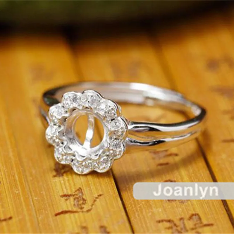 Joanlyn Ring Blank for 6mm-8mm Round Beads or Pearls Adjustable Band White Gold Plated 925 Silver Zircon Ring Base JZ109
Joanlyn Ring Blank for 6mm-8mm Round Beads or Pearls Adjustable Band White Gold Plated 925 Silver Zircon Ring Base JZ109