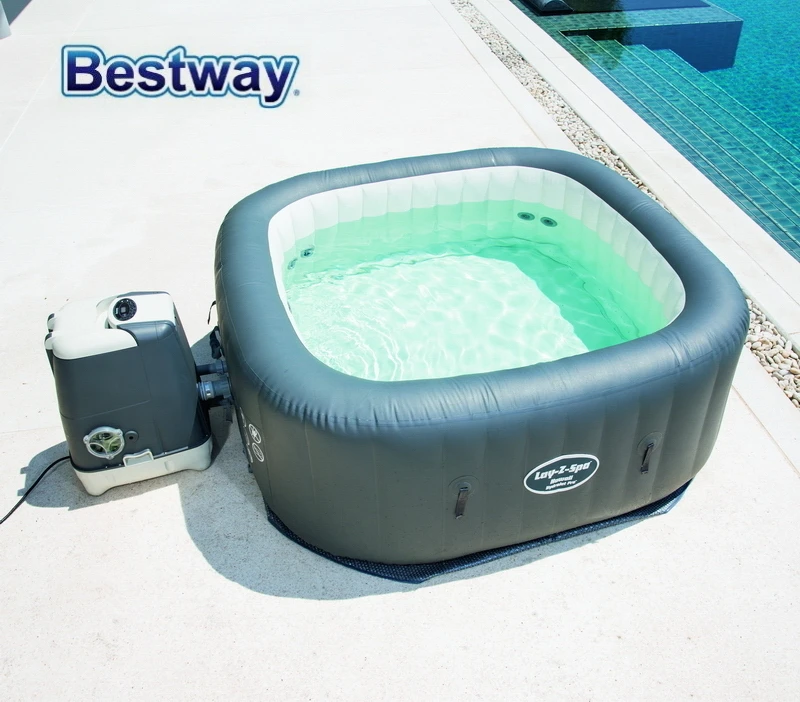 

54138 BestWay 180x180x71cm Hawaii HydroJet Pro SPA 71x71x28" Lay-Z-Spa Square Inflatable Massage SPA Family Heating Swim Pool