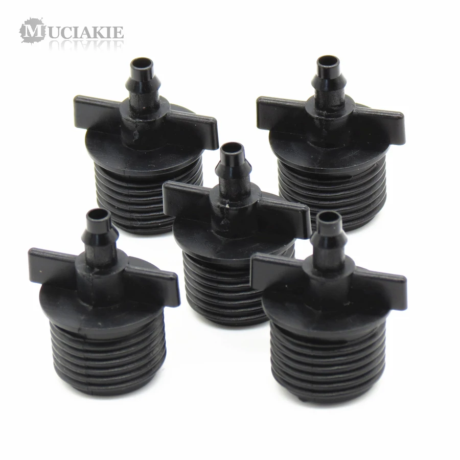 MUCIAKIE 5PCS 1/4'' (20MM) Male Thread to 4mm Barb Garden Water Connector 4/7mm Tubing Hose Adapter for Garden Flower Irrigation 
MUCIAKIE 5PCS 1/4'' (20MM) Male Thread to 4mm Barb Garden Water Connector 4/7mm Tubing Hose Adapter for Garden Flower Irrigation