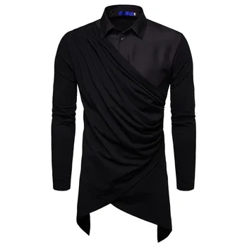 Fashion Personality Men's Casual Slim Long-sleeved Solid Shirt Black White Mens Knit Shirts Casual Slim Fit Long Sleeve
Fashion Personality Men's Casual Slim Long-sleeved Solid Shirt Black White Mens Knit Shirts Casual Slim Fit Long Sleeve