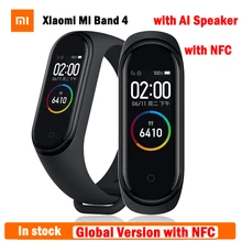 במלאי מקורי שיאו mi mi Band 4 הגלובלי גרסה עם NFC החדש חכם צמיד שיאו mi Band 4 לב שיעור כושר צבע מסך(China)