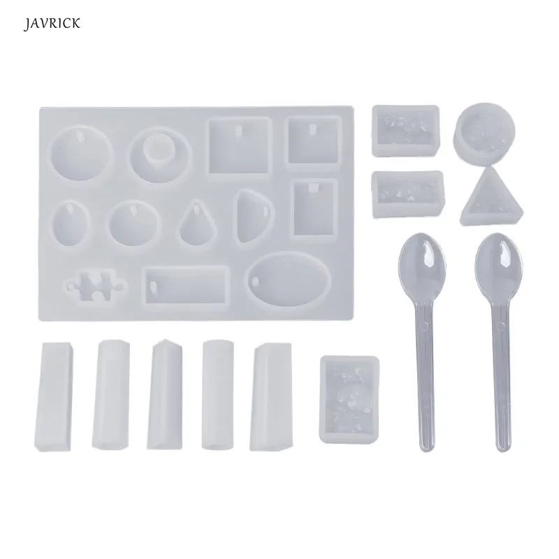 Silicone Mold DIY Jewelry Making Tool With Spoon Mix Epoxy Resin Crafts Handmade Pendant Geometric Gifts Necklace Decora Fondant
Silicone Mold DIY Jewelry Making Tool With Spoon Mix Epoxy Resin Crafts Handmade Pendant Geometric Gifts Necklace Decora Fondant