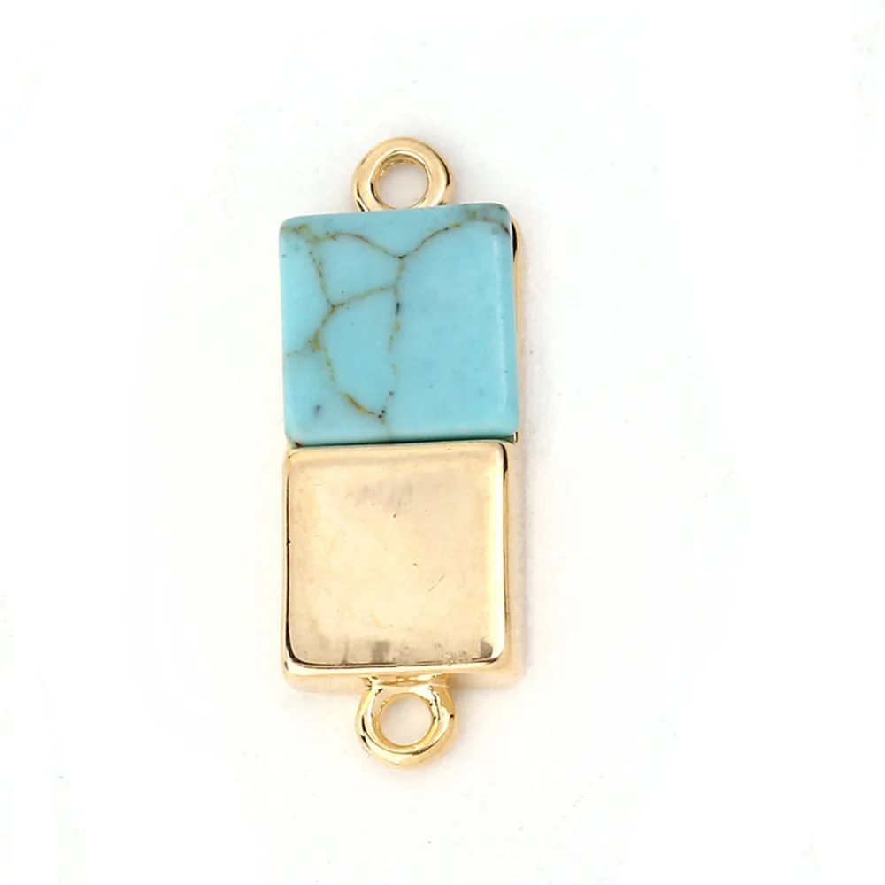 DoreenBeads Copper & Resin Connectors Rectangle Gold Color Green Blue Imitation Stone 19mm( 6/8") x 7mm( 2/8"), 2 PCs
DoreenBeads Copper & Resin Connectors Rectangle Gold Color Green Blue Imitation Stone 19mm( 6/8") x 7mm( 2/8"), 2 PCs
