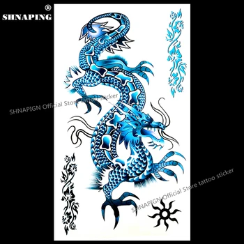 SHNAPIGN Blue Chinese Dragon Temporary Tattoo Body Art Arm Flash Tattoo Stickers 17*10cm Waterproof Fake Henna Painless Sticker
SHNAPIGN Blue Chinese Dragon Temporary Tattoo Body Art Arm Flash Tattoo Stickers 17*10cm Waterproof Fake Henna Painless Sticker