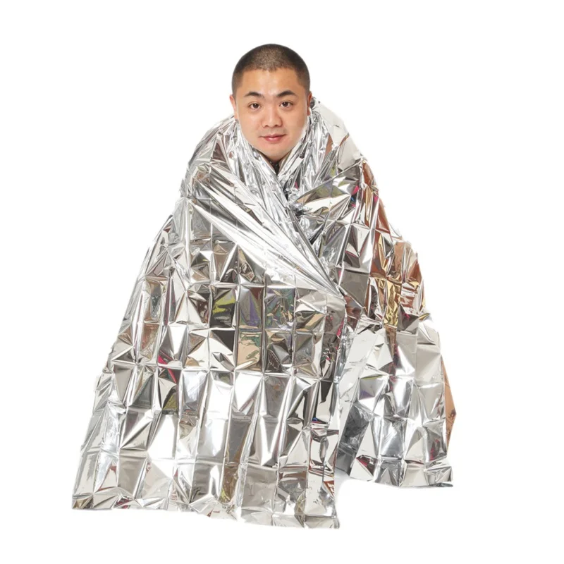 210CM*130CM outdoor Emergency Blanket Survival Rescue Insulation Curtain camping portable Life-saving Military Silver Blanket
210CM*130CM outdoor Emergency Blanket Survival Rescue Insulation Curtain camping portable Life-saving Military Silver Blanket