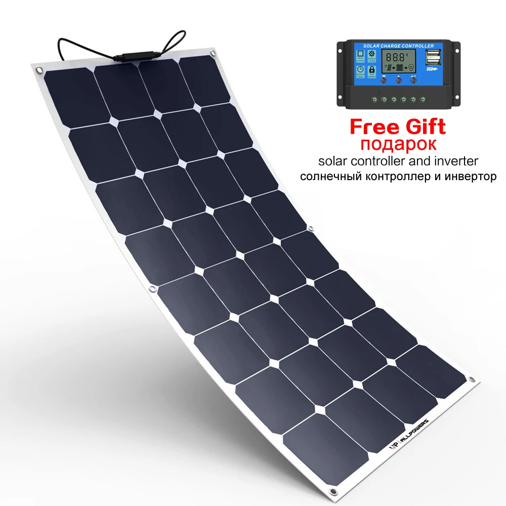 ALLPOWERS Solar Panel 100W 18V SunPower Solar Panel High Efficiency Solar Panels for Vehicle Boat RV Cabin Car Battery Camping.
ALLPOWERS Solar Panel 100W 18V SunPower Solar Panel High Efficiency Solar Panels for Vehicle Boat RV Cabin Car Battery Camping.