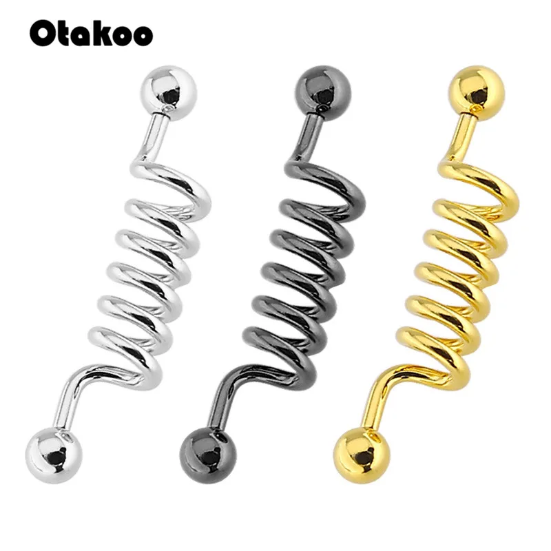Otakoo Black Stainless Steel Twist Spring Industrial Piercing Bar Construction Scaffold Ear Cartilage Barbell Ear Piercings
Otakoo Black Stainless Steel Twist Spring Industrial Piercing Bar Construction Scaffold Ear Cartilage Barbell Ear Piercings