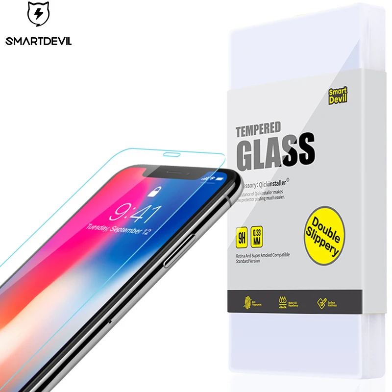 Защитная пленка SmartDevil для смартфона iphone X закаленное стекло Глянцевая Передняя