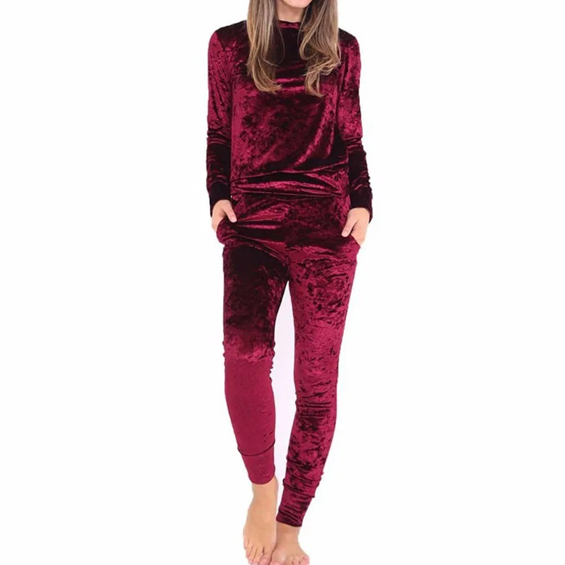 Fashion High Quality Velvet Women Suits Leisure Long Sleeve Pullover + Trousers Suit Womens Pink Sets Plus Size Sweatsuit Winter
Fashion High Quality Velvet Women Suits Leisure Long Sleeve Pullover + Trousers Suit Womens Pink Sets Plus Size Sweatsuit Winter
