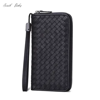 new genuine leather woven wallet bag long design zipper clutch wallet cowhide woven wallet bag high quality 
new genuine leather woven wallet bag long design zipper clutch wallet cowhide woven wallet bag high quality