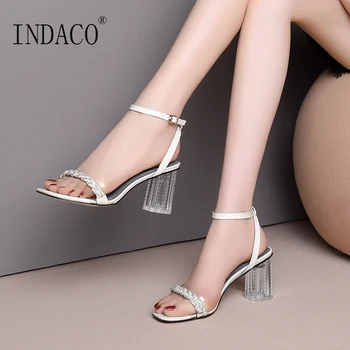 Women Summer Sandals Leather Crystal Heel Transparent Fashion Shoes Women 7.5cm
Women Summer Sandals Leather Crystal Heel Transparent Fashion Shoes Women 7.5cm