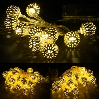 1/2/3m Golden Moroccan Orb LED String Lights Battery Operated With 10/20/30 Leds Christmas Wedding Decor Light String
1/2/3m Golden Moroccan Orb LED String Lights Battery Operated With 10/20/30 Leds Christmas Wedding Decor Light String