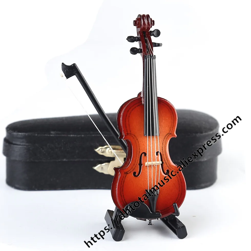 Brand New Mini Violin with Support Miniature Wooden Musical Instruments Collection Decorative Ornaments Model Christmas Gift
Brand New Mini Violin with Support Miniature Wooden Musical Instruments Collection Decorative Ornaments Model Christmas Gift