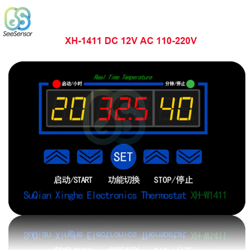 XH-W1411 W1411 AC 220V DC 12V 10A LED Digital Temperature Controller Thermostat Control Switch Sensor For Greenhouses Aquatic
XH-W1411 W1411 AC 220V DC 12V 10A LED Digital Temperature Controller Thermostat Control Switch Sensor For Greenhouses Aquatic