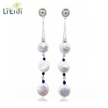 Lii Ji Coin Pearl Lapis Lazuli /Ruby /Sapphire 925 Sterling Silver Long Dangle Fancy Women Jewelry Best Gift
Lii Ji Coin Pearl Lapis Lazuli /Ruby /Sapphire 925 Sterling Silver Long Dangle Fancy Women Jewelry Best Gift