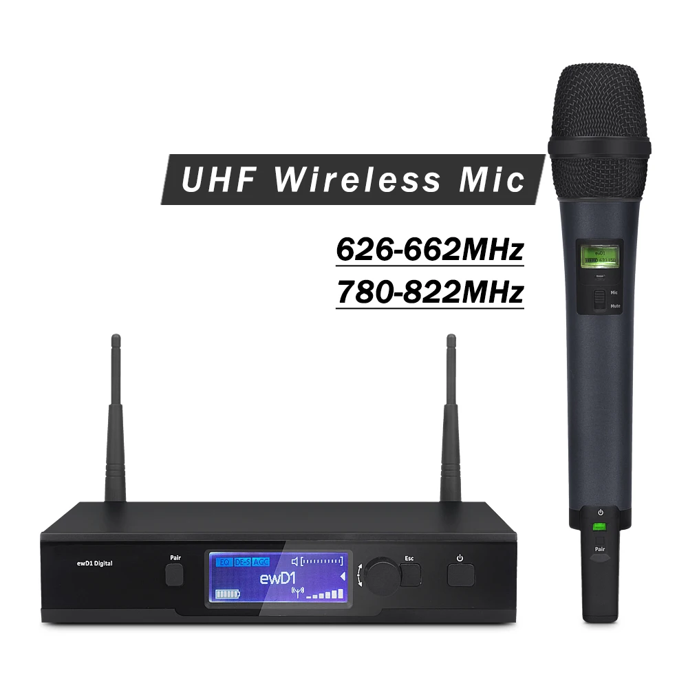 Professional UHF Wireless Microphone System EWD1 !! True Diversity Stage Performance 835 835S Style Metal Single Handheld Mic
Professional UHF Wireless Microphone System EWD1 !! True Diversity Stage Performance 835 835S Style Metal Single Handheld Mic