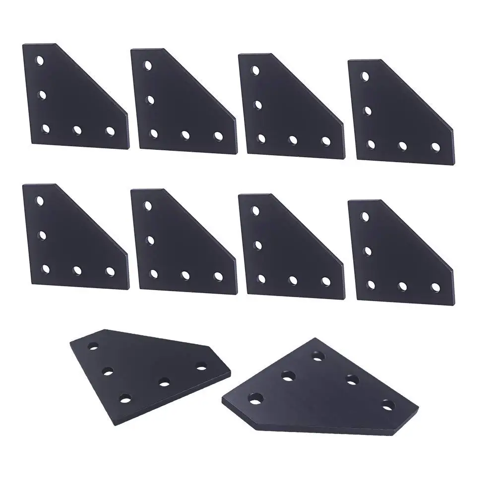 10Pcs 3D Printer 90 Degree 60 x 60 x 4MM L Type with 5 Hole Black Joining Plates for CNC 2020 V-Slot Aluminum Profiles
10Pcs 3D Printer 90 Degree 60 x 60 x 4MM L Type with 5 Hole Black Joining Plates for CNC 2020 V-Slot Aluminum Profiles