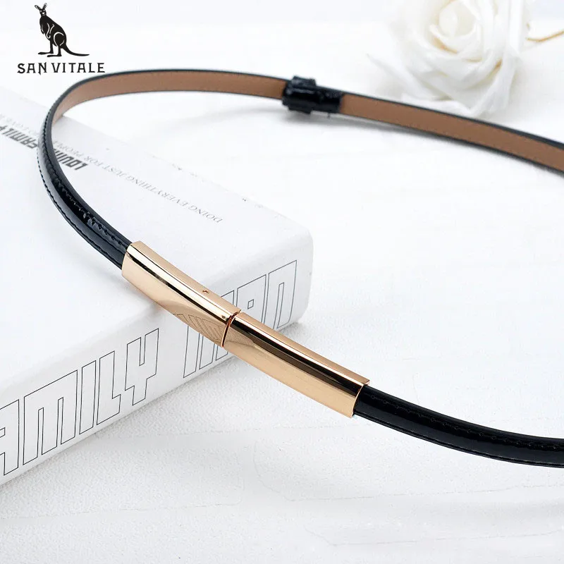 Belts Womens Belt For Ladies Strap Cowskin Genuine Leather Slim Woman Black Stretch Buckles For Dress Luxury Brand Ratchet Slim
Belts Womens Belt For Ladies Strap Cowskin Genuine Leather Slim Woman Black Stretch Buckles For Dress Luxury Brand Ratchet Slim
