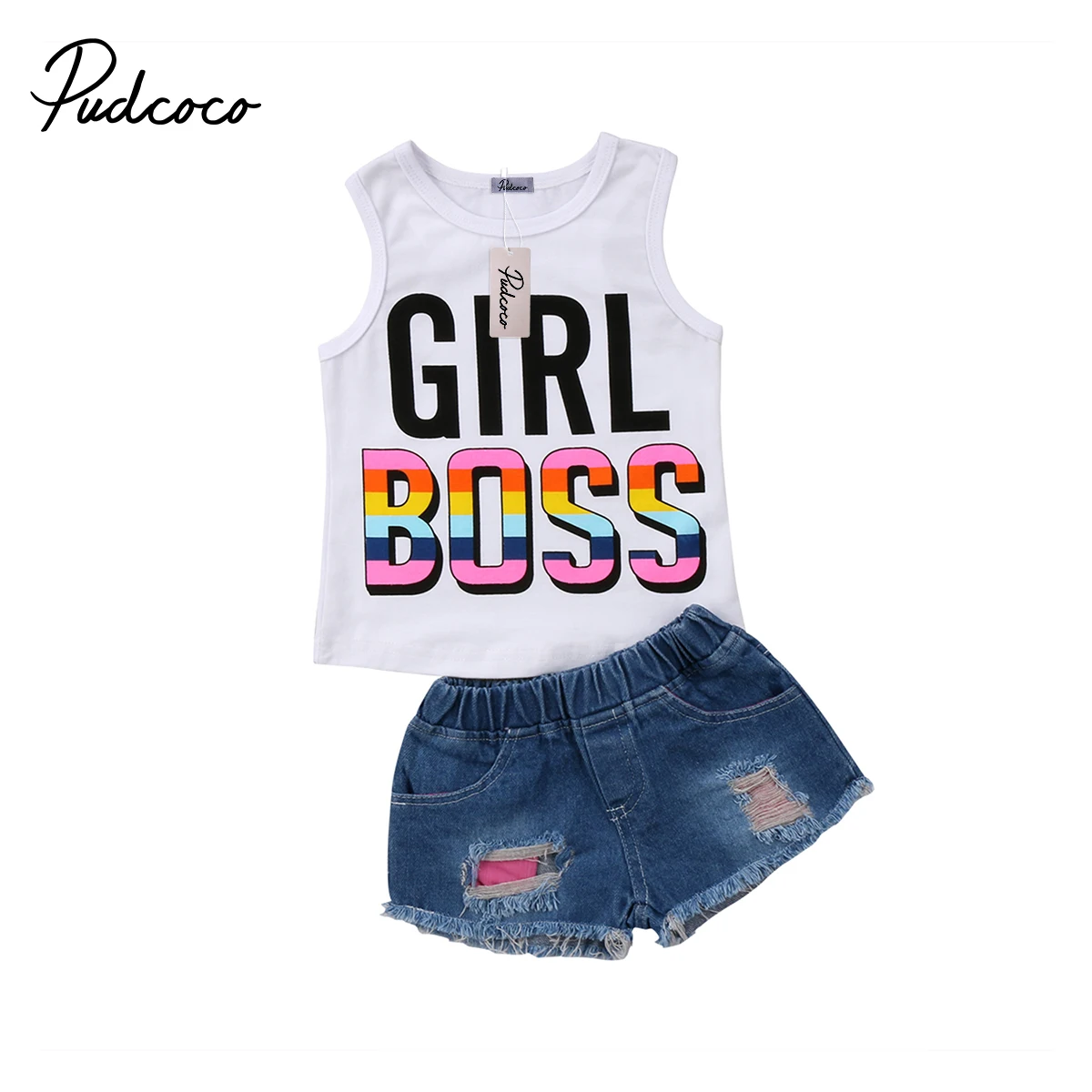 2018 Brand New Toddler Infant Child Fashion Kid Baby Girl Cotton Sleeveless Vest T-shirt Tops+Short Denim Pants 2Pcs Set 6M-5T
2018 Brand New Toddler Infant Child Fashion Kid Baby Girl Cotton Sleeveless Vest T-shirt Tops+Short Denim Pants 2Pcs Set 6M-5T