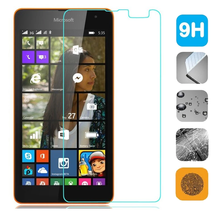 

9H Tempered Glass Screen Film For Microsoft Nokia Lumia 950 930 550 540 650 830 730 735 640 630 635 535 430 435 Case Protector
