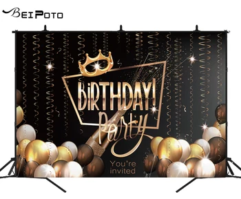 Gold and Black themed adult birthday party banner Decoration Golden crown photography backdrops photo background dessert table
Gold and Black themed adult birthday party banner Decoration Golden crown photography backdrops photo background dessert table