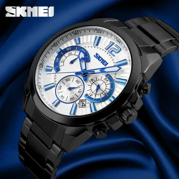 SKMEI Brand Fashion Casual Watches Men's 3ATM Waterproof Quartz Watch Men Date Clock Man stainless steel Military Wristwatch
SKMEI Brand Fashion Casual Watches Men's 3ATM Waterproof Quartz Watch Men Date Clock Man stainless steel Military Wristwatch