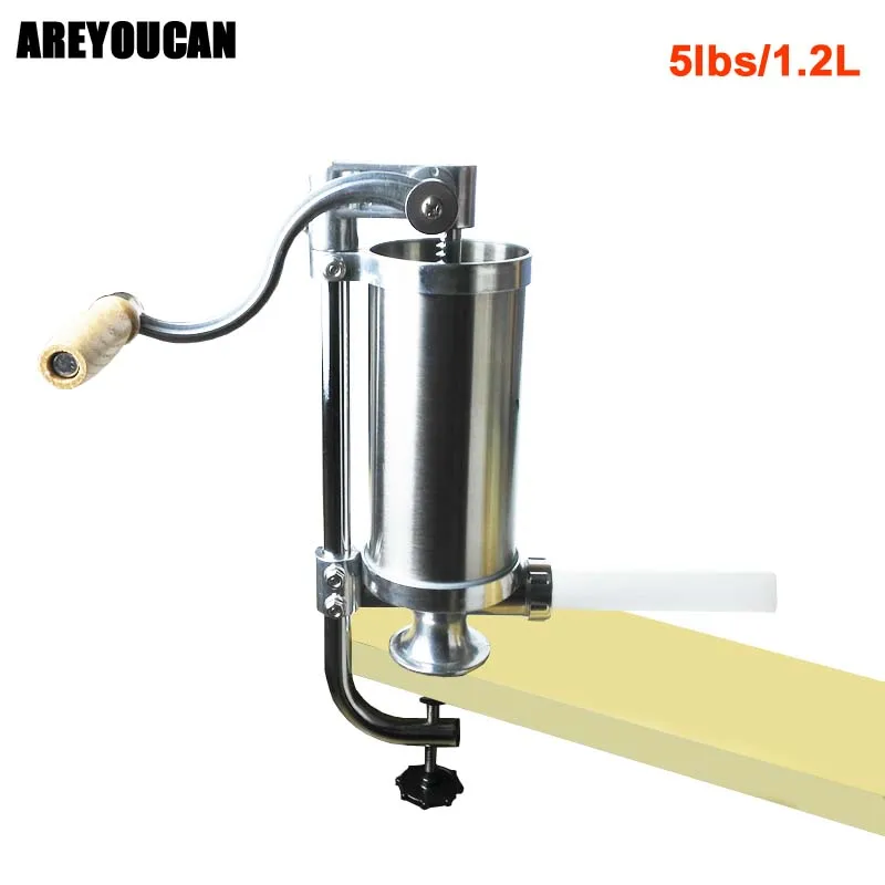 2.5lbs/1.2L Sausage Stuffer Machine Stainless Steel Manual Sausage Maker Vertical Sausage Filler Meat Processor Free Shipping
2.5lbs/1.2L Sausage Stuffer Machine Stainless Steel Manual Sausage Maker Vertical Sausage Filler Meat Processor Free Shipping