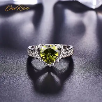 OneRain Vintage 100% 925 Sterling Silver Love Heart Peridot Gemstone Birthstone Anniversary White Gold Ring Jewelry Wholesale
OneRain Vintage 100% 925 Sterling Silver Love Heart Peridot Gemstone Birthstone Anniversary White Gold Ring Jewelry Wholesale