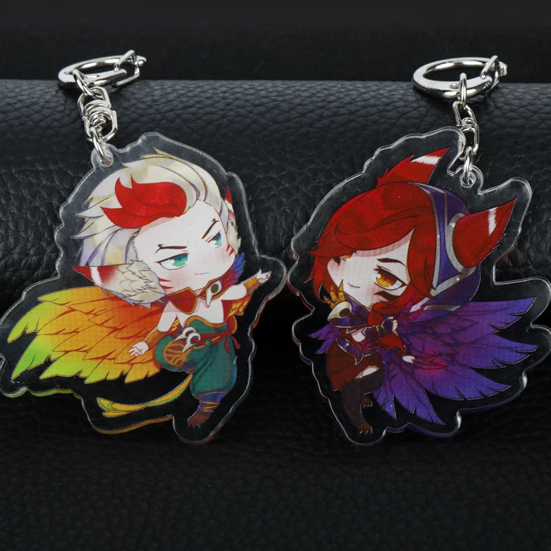 League of New Legends Acrylic Keychain LOL Xayah and Rakan Funny Cute Pendant Jewelry Accessory Chaveiro Llaveros Women Men Gift
League of New Legends Acrylic Keychain LOL Xayah and Rakan Funny Cute Pendant Jewelry Accessory Chaveiro Llaveros Women Men Gift