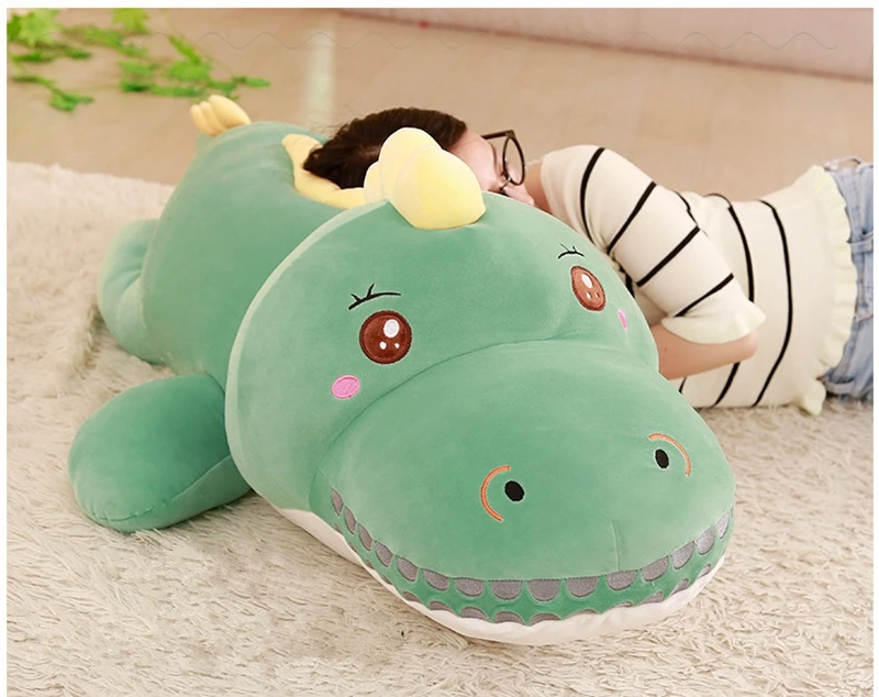 Dorimytrader Cuddly Decompression Dinosaur Plush Pillow Large Stuffed Soft Anime Dinosaurs Doll Anime Toy Children and Adults Gift 120CM 150CM DY50272 (13)