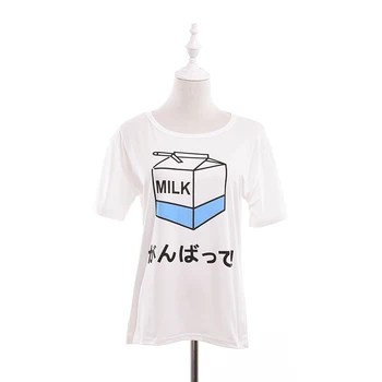 Fashion Women T-Shirts Summer Cute Soft Milk Box Print Loose Short Sleeve Girl T shirt Tops Camisetas
Fashion Women T-Shirts Summer Cute Soft Milk Box Print Loose Short Sleeve Girl T shirt Tops Camisetas
