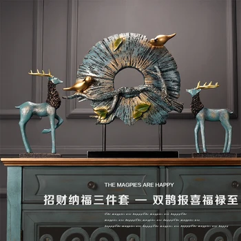 Wealth Deer Model Living Room Decoration European-style Luxury Housewarming Birds House Gift Business Ornaments Statue 3pcs/Set
Wealth Deer Model Living Room Decoration European-style Luxury Housewarming Birds House Gift Business Ornaments Statue 3pcs/Set
