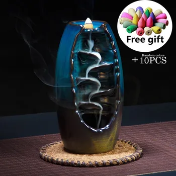 Hot sale Mountain River Handicraft Incense Holder Ceramic Backflow Waterfall Smoke Incense Burner Mother's Gift Home Decor
Hot sale Mountain River Handicraft Incense Holder Ceramic Backflow Waterfall Smoke Incense Burner Mother's Gift Home Decor