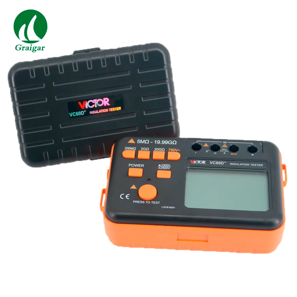Victor VC60D + Новый цифровой измеритель сопротивления Мегаомметр MegOhm Измеритель