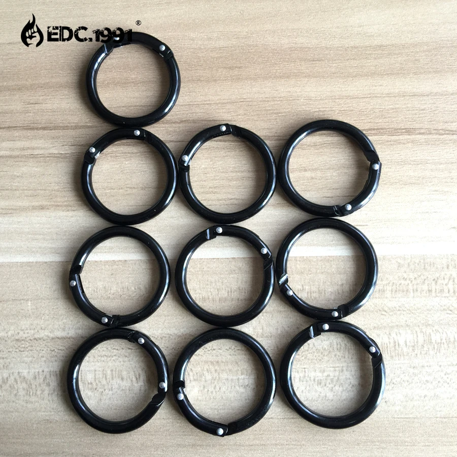 10pcs EDC tools black Circle Round Carabiner Camping Spring Snap Clip Hook Keychain Camping Climbing Hiking Outdoor Travel
10pcs EDC tools black Circle Round Carabiner Camping Spring Snap Clip Hook Keychain Camping Climbing Hiking Outdoor Travel