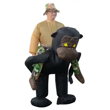 Funny Animal Cosplay Party Inflatable Bull Rider Blow Up Fancy Dress Black Orangutan Outfit for Purim Halloween Party Supplies
Funny Animal Cosplay Party Inflatable Bull Rider Blow Up Fancy Dress Black Orangutan Outfit for Purim Halloween Party Supplies