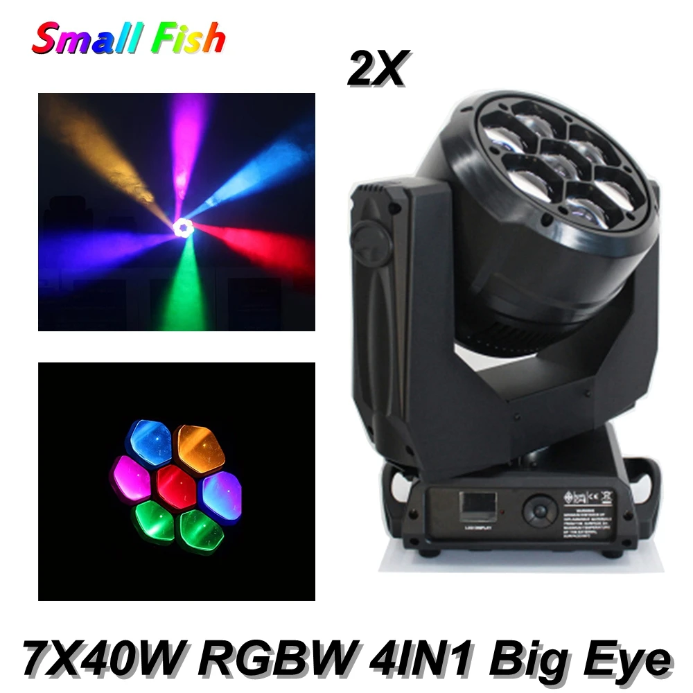 2Pcs/Lot Zoom Functions 7X40W RGBW 4IN1 Big Eye Moving Head Light DMX512 DJ Disco Lighting Effect Wedding Party Bar Stage Light
2Pcs/Lot Zoom Functions 7X40W RGBW 4IN1 Big Eye Moving Head Light DMX512 DJ Disco Lighting Effect Wedding Party Bar Stage Light