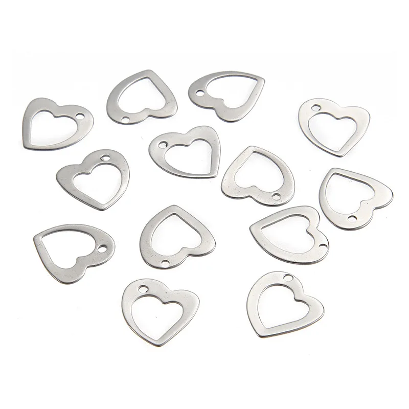 10pcs/bag Stainless Steel Heart Shaped Jewelry Making DIY Charms Pendants for Necklace Bracelets Earrings Decoration
10pcs/bag Stainless Steel Heart Shaped Jewelry Making DIY Charms Pendants for Necklace Bracelets Earrings Decoration