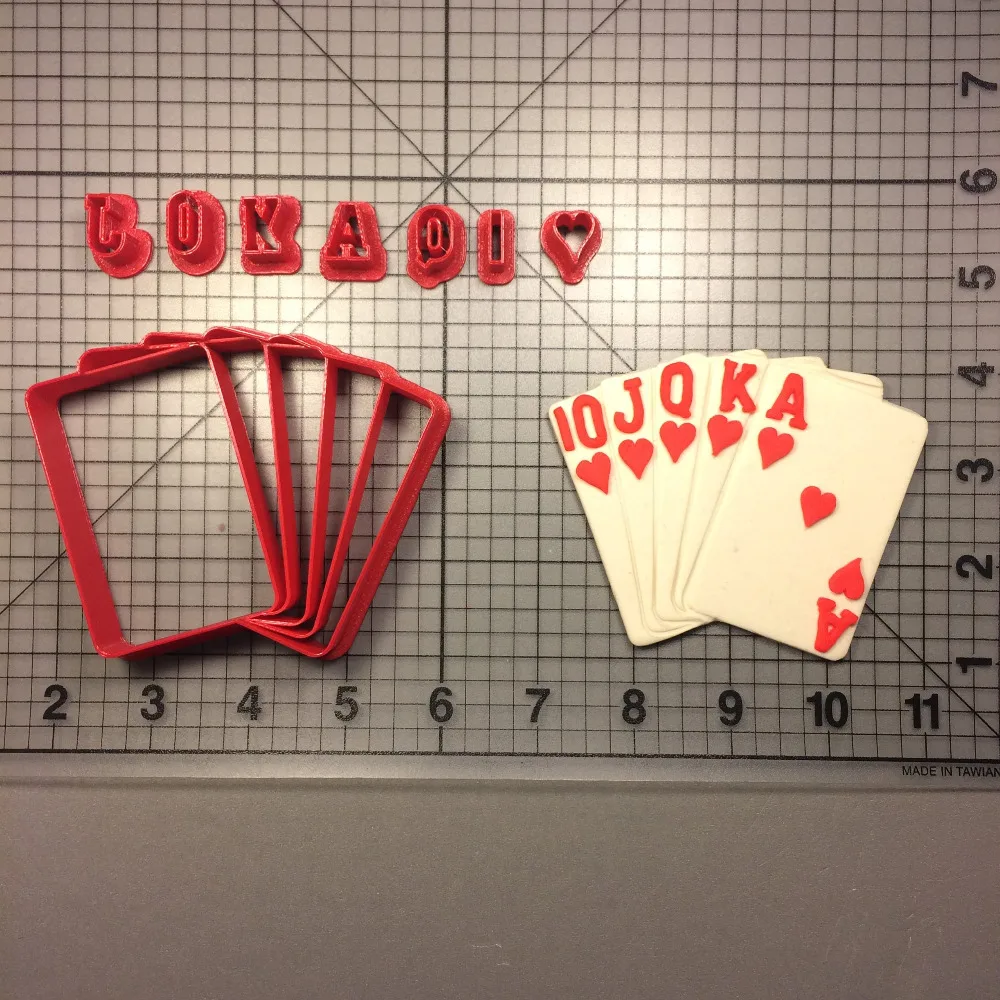 poker Royal Flush Design Cookie Cutter Cake Decorating Tools Custom Made 3D printed Biscuits Cookie Cutter Cake Decoration Tool
poker Royal Flush Design Cookie Cutter Cake Decorating Tools Custom Made 3D printed Biscuits Cookie Cutter Cake Decoration Tool