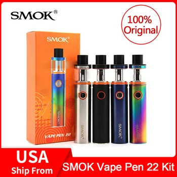 Original SMOK Vape pen 22 Kit Built in 1650mAh battery+0.3ohm/0.15ohm Mesh Coil electronic cigarette smok vape pen kit vs stick
Original SMOK Vape pen 22 Kit Built in 1650mAh battery+0.3ohm/0.15ohm Mesh Coil electronic cigarette smok vape pen kit vs stick